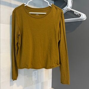 Anthropologie Olive Long Sleeve Top